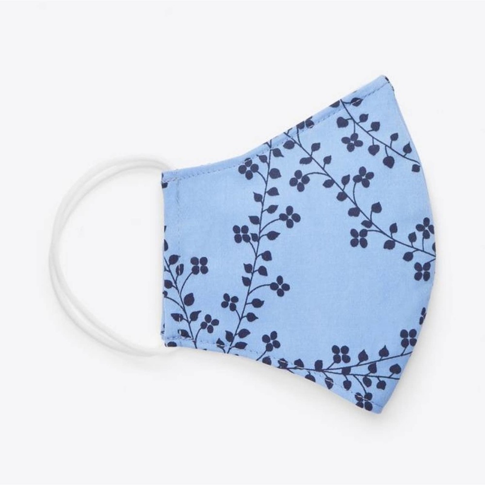 Draper James Face Mask Clover Vines Blue NWT